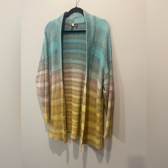 Anthropologie Pilcro Long Knit Ombré Cardigan Size Medium - Picture 4 of 9